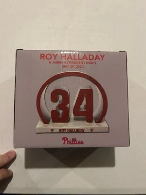Phillies Roy Halladay Number 34 Retirement Night Statue 2020 Collectors Edition - Image 1 of 4