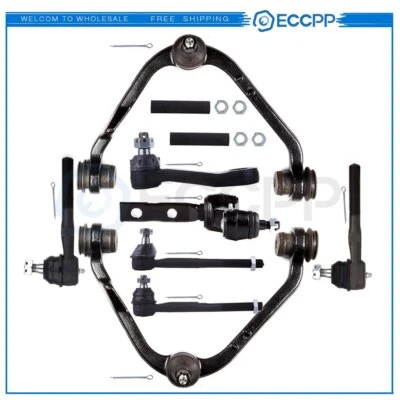 10PCS Front Upper Control Arms Tie Rods Suspension For 1997-2003 Ford F-150 2WD - Image 1 of 4