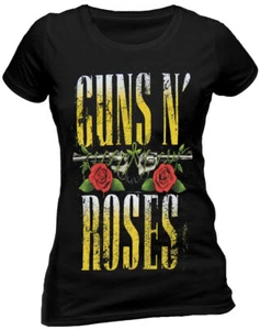 Guns N Roses T Shirt Big Guns Official Ladies Fitted Licensed Tee NEW S - 4 XL - Picture 1 of 4