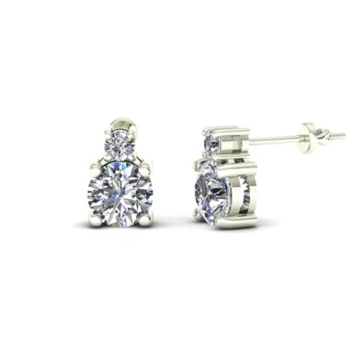 1.70 CT 925 SILVER 4 STONE MOISSANITE SIMPLE EARRING FOR WOMEN - Image 1 of 4