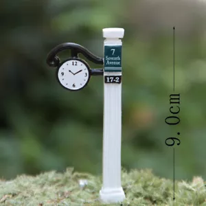 1 Piece 1:24 Scale Dollhouse Miniature Road Sign Clock Highway Accessories Decor - Picture 1 of 8