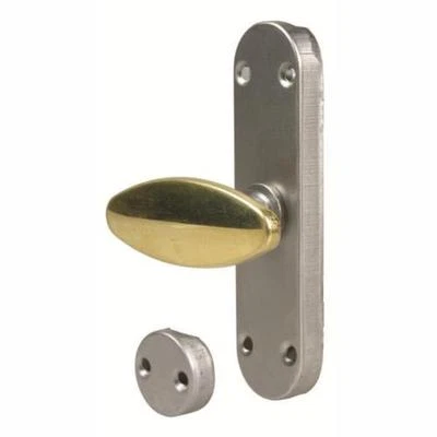 Maniglia Cremonese ovale sfoglia ottonata per finestre balconi aste esterne IBFM