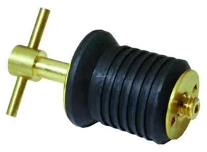 Attwood Brass T Handle Drain Plug w/o Chain 1 In Dia Clam Pk 7526A7 - Picture 1 of 7