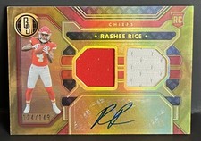 Rashee Rice 2023 Panini Gold Standard Double Patch Rookie Auto /149 RPA Chiefs