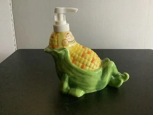Corn Soap Dispenser Anthropomorphic Vegetable Smiling - Picture 1 of 8