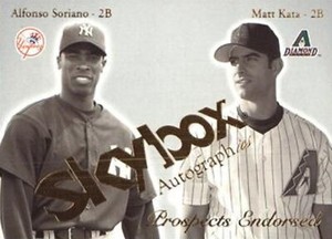 2004 SkyBox Autographics Prospects Endorsed 11 Alfonso Soriano Matt Kata Yankees