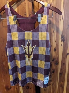 Arizona State Sun Devils Racer Back Tank Top Maroon Size Medium - Picture 1 of 4