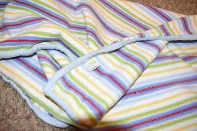 H4!WOW! 30x40 CIRCO Azul Multicolor Rayas Algodón Suéter Cuna Bebé Manta Foto 1 de 3