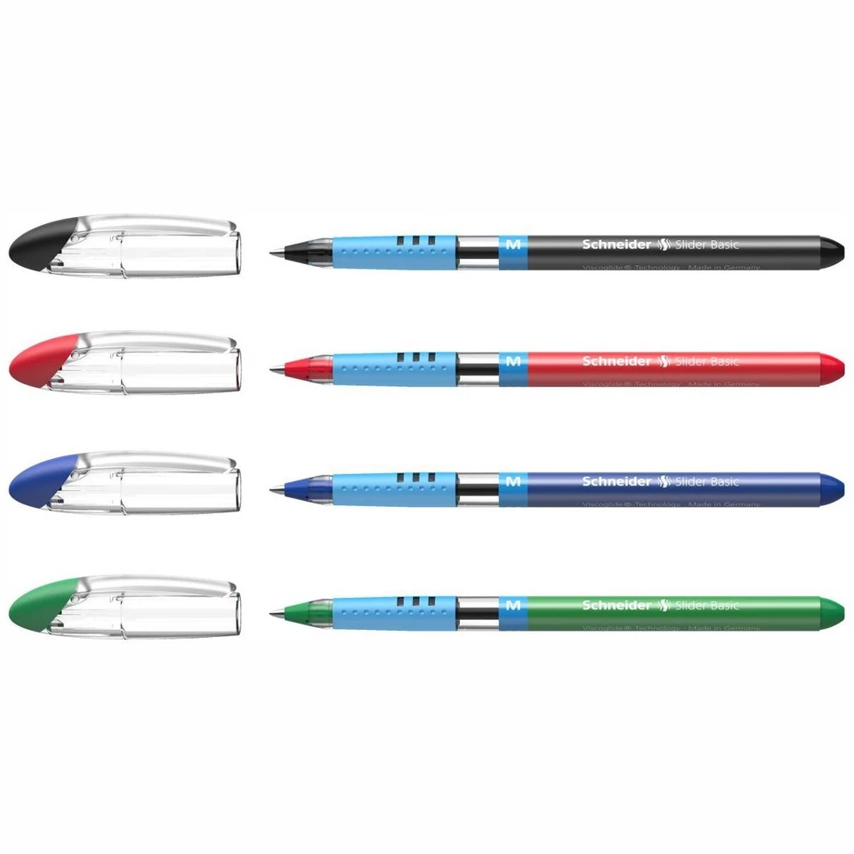 SCHNEIDER Kugelschreiber SLIDER BASIC M ca. 0,6mm schwarz blau rot grün [wählbar