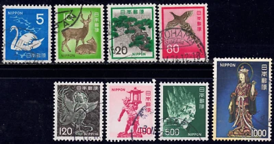 1970-75 Japan SC# 1068-1078 - Goddess Kissho - 8 Different - Used - Image 1 of 2
