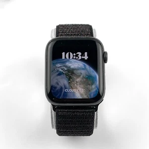 Apple Watch Series 6 Space Gray Aluminum 44mm with Black Nylon Loop GPS - Picture 1 of 7