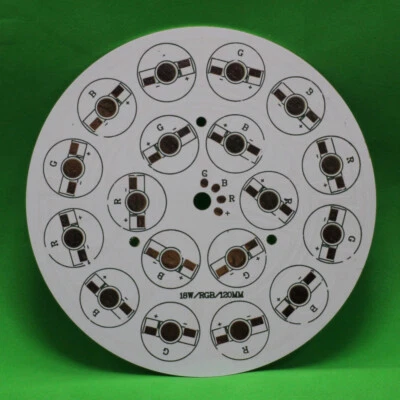 18W RGB Round Aluminum PCB 120mm for Power LED Lamp Spot Light Bulb 18x1W 18x3W - Image 1 of 2