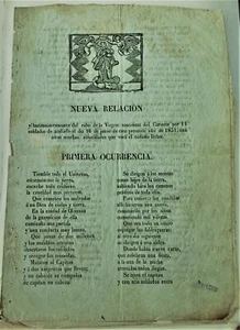 Sheet Of Lanyard, Theft of The Virgin Carmen By 14 Soldiers IN 1851 - Picture 1 of 2