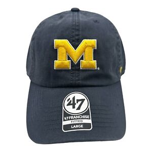 Michigan Wolverines '47 Brand Gray Fitted Franchise Hat Cap Size L NCAA Football