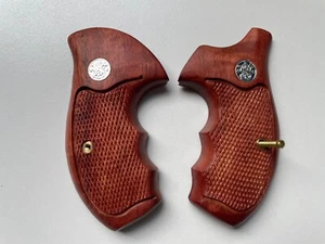 New Decorate Grips For S&W, K/L Round Butt Grips Hard wood, Opened back - Picture 1 of 7