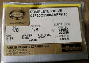 Parker Complete Valve 02F20C1108AAFPH15 1/8" NPT 1J-2822-G24 - Bild 1 von 4