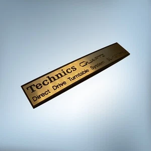 Technics 1210 DECAL 85x16mm Emblem brushed Sticker Badge Decal Aufkleber - Zdjęcie 1 z 2