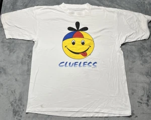 T-shirt grafica vintage 1996 Whats Hot Inc Clueless Smiley Face bianca XL anni 90 maglietta - Foto 1 di 9