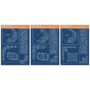 Estampillas Clarity Groovi - Colección de medias lunas y paneles florales de Bárbara A5 - Imagen 1 de 22