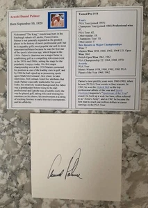ARNOLD PALMER - GOLFING LEGEND - ORIGINAL AUTOGRAPH - Picture 1 of 2