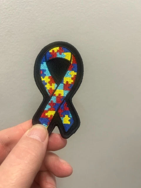 Puzzle Autism Awareness Ribbon Patch - Image 1 of 1