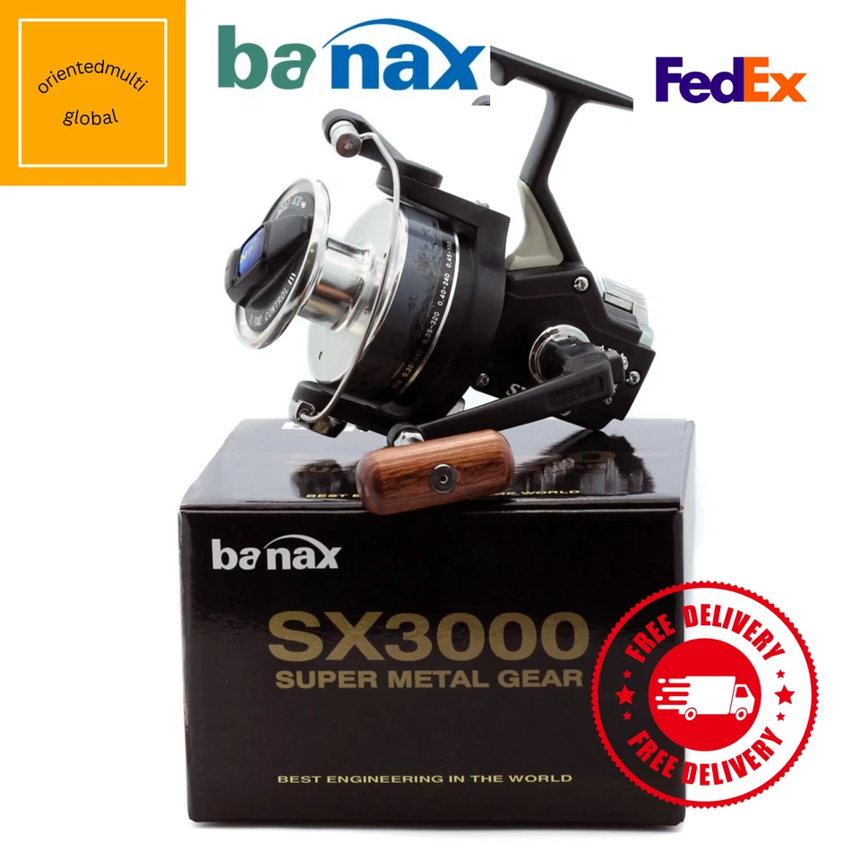 Carrete de pesca giratorio SX3000 Banax SX rodamiento de acero inoxidable de agua dulce/sal Foto 1 de 4