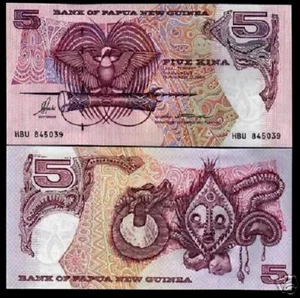 Papua New Guinea 5 KINA P-14B ND 1993 Secretary Planning & Finance Sign UNC NOTE - Picture 1 of 6