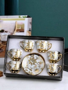 12pcs coffee express & Saucers Fine Porcelain 6 Cups and 6 Dishes High Quality - Picture 1 of 25