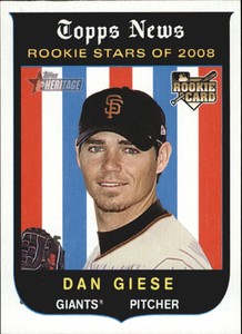2008 Topps Heritage Black Back #126 Dan Giese