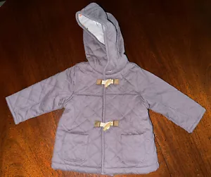 NWT 2/3 Mini Boden Gray Quilted Jacket Fully Lined - Picture 1 of 3