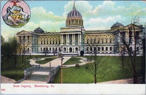State Capitol Harrisburg Pennsylvania Postkarte 552 verschickt - Bild 1 von 2