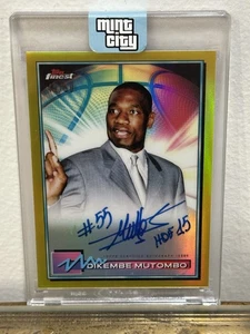 2021 Topps Finest Dikembe Mutombo #55 Gold Refractor Auto /50 - Picture 1 of 2