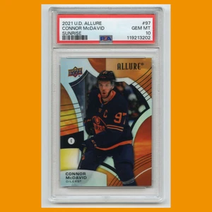 Connor McDavid #97 PSA 10 2021-22 Upper Deck Allure Sunrise Hockey Pop 2! - Picture 1 of 3