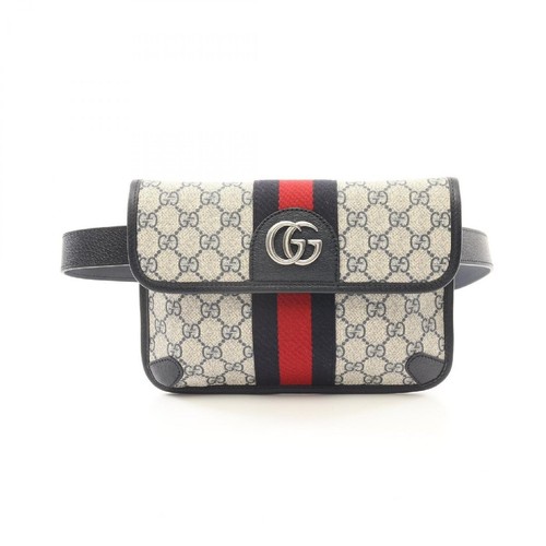 Borsa cintura Gucci Ophidia marca off pvc rivestita tela vita corpo usata uomo