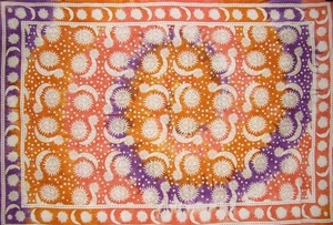 Celestial Tie Dye Tapestry Cotton Spread 106" x 70" Twin Multi Color - Picture 1 of 2