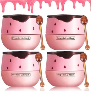 4 Pack Strawberry Lip Mask Bee Balm Pot Propolis G# - Picture 1 of 7