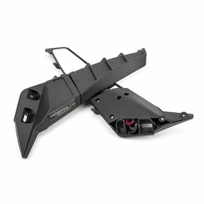 Motorcycle Rearview Mirrors Wind Wing Rotating Side Mirror with LED Turn Signal - Image 1 of 4