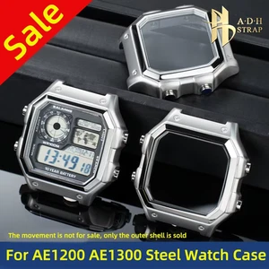 For Casio 3299 AE-1200WH Watch Case Modified AE1200 Stainless Steel Watch Case M - Picture 1 of 27
