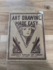VTG Book ART DRAWING MADE EASY Campana's Popular Art Library 1945 Instruction - Picture 1 of 10