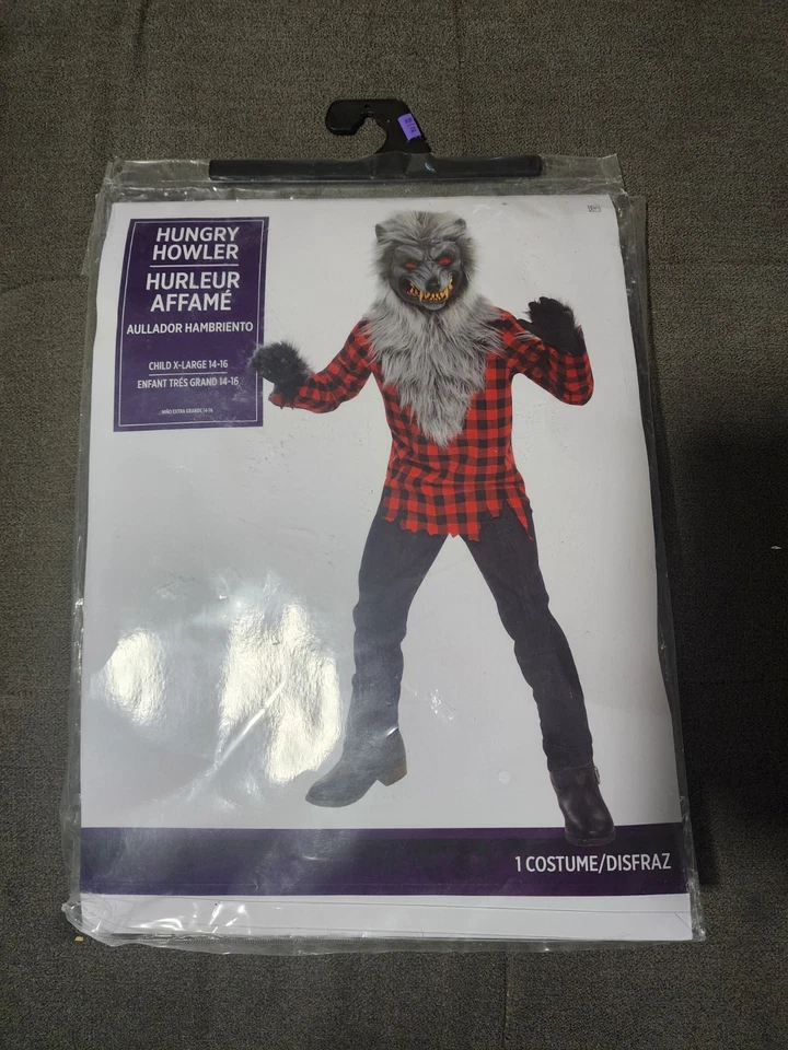 Fantasia de Halloween Hungry Howler cosplay meninos criança GG grande 14-16 GG nova - Imagem 1 de 2