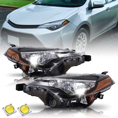 Conjunto de faros LED para Toyota Corolla LE CE 2017-2019 par de conductores de pasajeros Foto 1 de 4