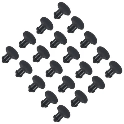 30 piezas tapones de silicona con orificio de bloqueo a presión de 2,5 mm/0,1 pulgadas de diámetro negro Foto 1 de 4