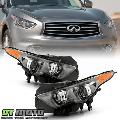 Faros proyectores no AFS para Infiniti FX35 FX50 QX70 2009-2017 con paquete deportivo Foto 1 de 4