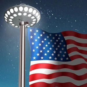 solar powered flagpole light 40 led solar flagpole light wide flagpole light - Picture 1 of 12