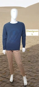 Chevignon Taille L đź’— Superbe sweat shirt bleu homme en coton - Imagen 1 de 5