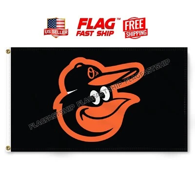 Baltimore Orioles Flag 3X5 Baseball Banner Old School Logo FREE USA Shipping - Image 1 of 4