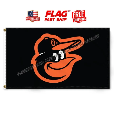 Baltimore Orioles Flag 3X5 Baseball Banner Old School Logo FREE USA Shipping Cover