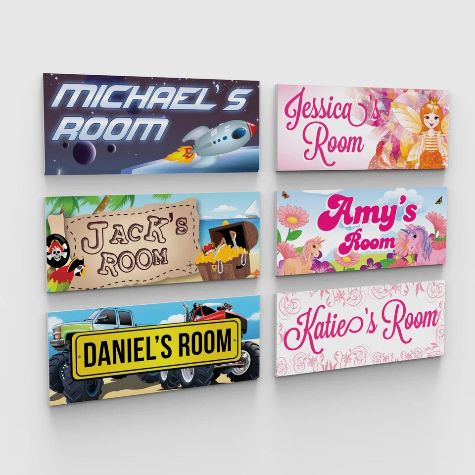 Targhette Porta Camera da Letto Insegne Personalizzate per Camerette Bambini, Ragazzi, Ragazze - Immagine 1 di 1