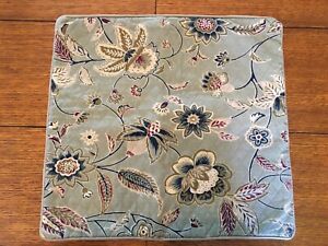 Traditional Style Pillow Cover khaki green with multi color floral print 18x18