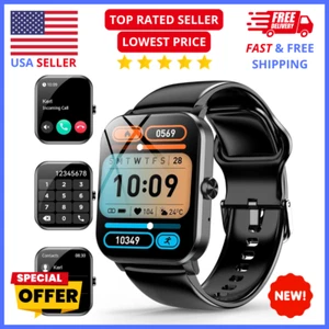 Smart Watch for Men & Women Call, Heart Rate, Sleep Monitor, Waterproof Fitness - Picture 1 of 8